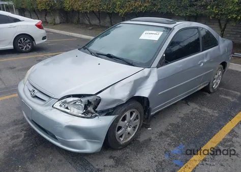 2003 Honda Civic Ex z USA, uszkodzony, nr VIN 1HGEM21053L043242